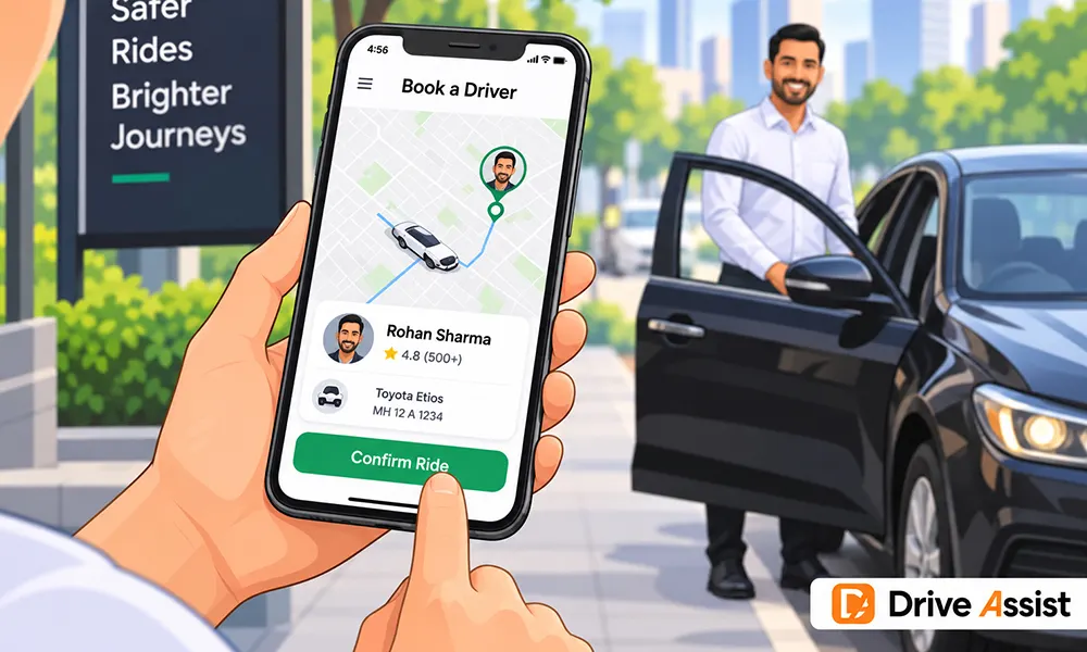 How to Book a Driver Online with Drive Assist — Three Steps