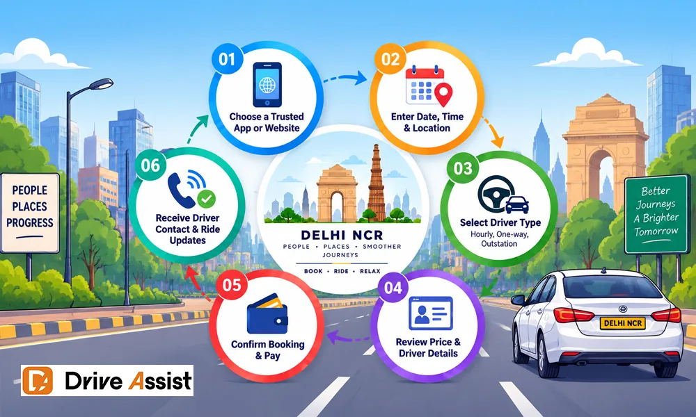 How to Book a Driver Online: Step-by-Step Guide to Hiring a Driver in Delhi NCR
