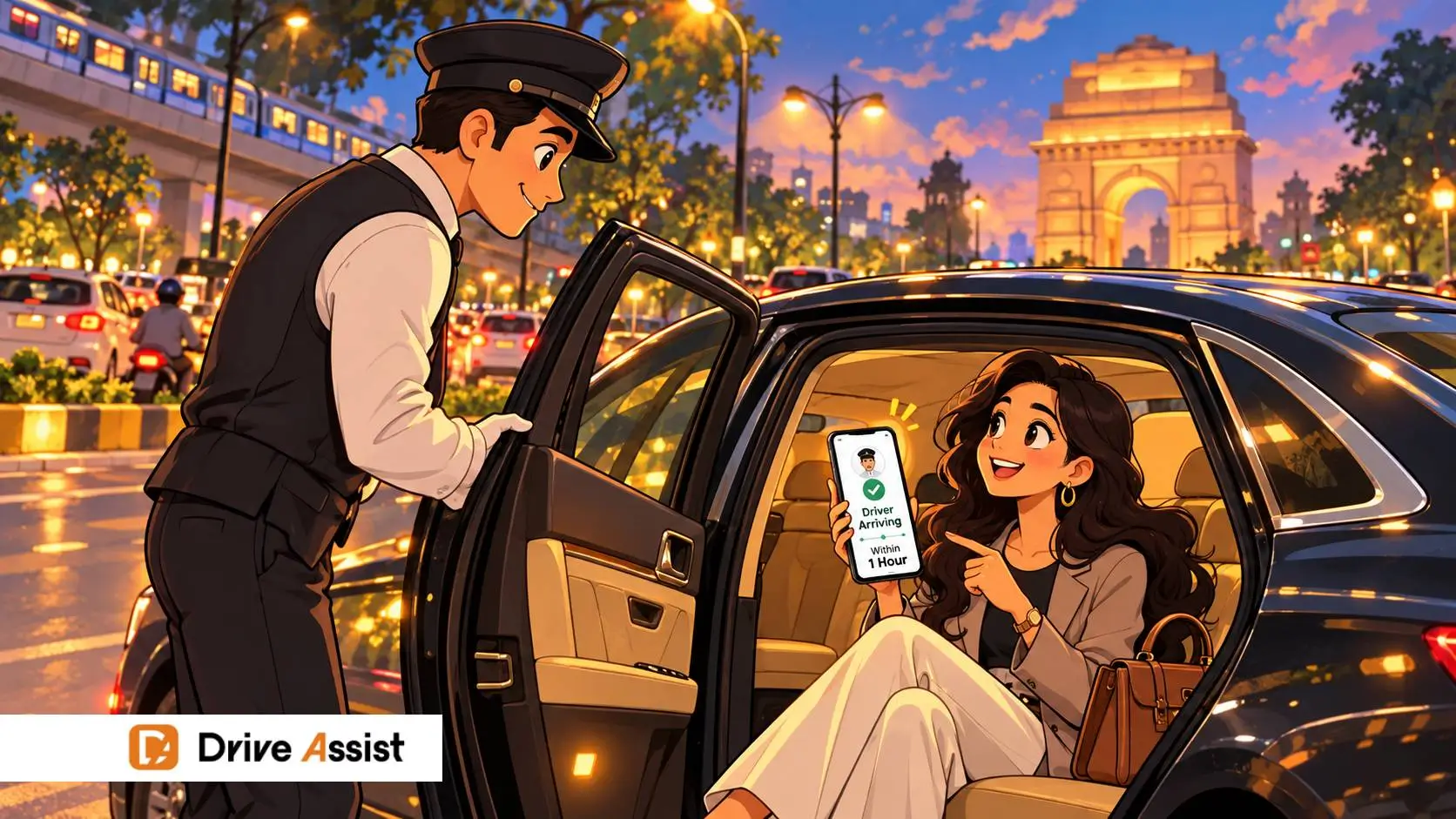 Professional driver arriving for a driver on demand booking in Delhi NCR